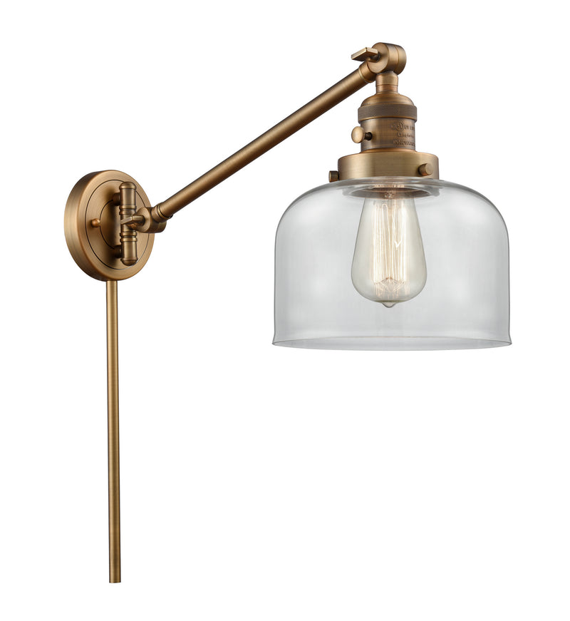 Innovations 237-BB-G72 One Light Swing Arm Lamp, Brushed Brass