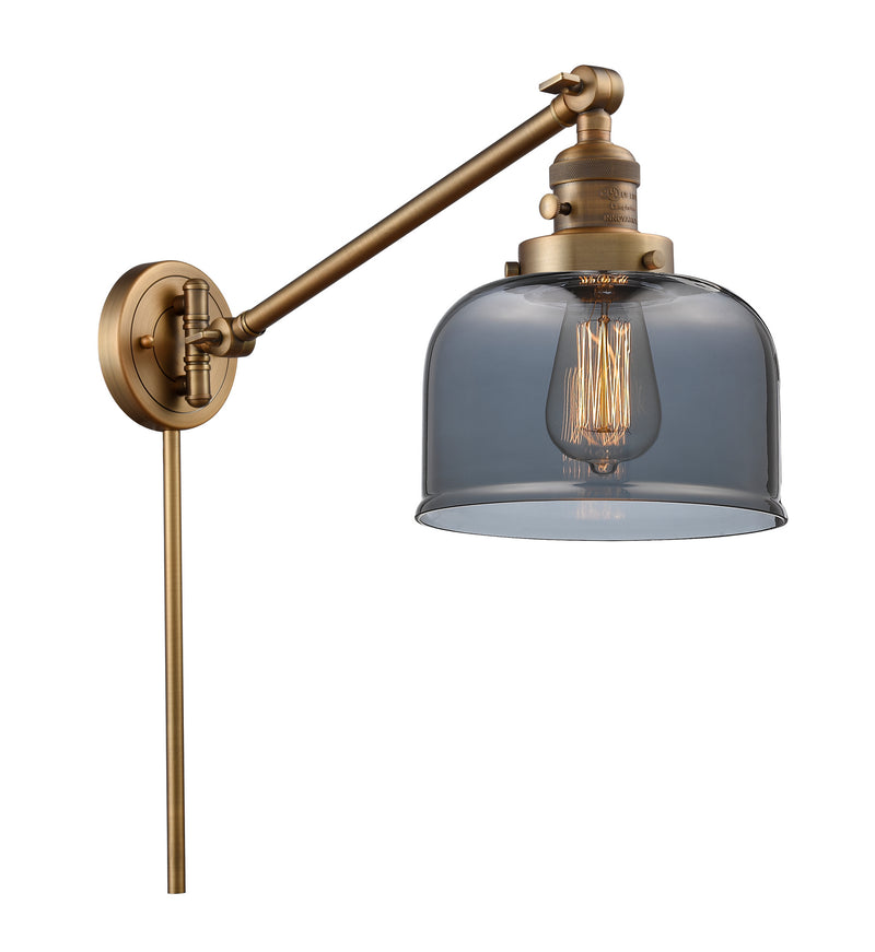 Innovations 237-BB-G73 One Light Swing Arm Lamp, Brushed Brass
