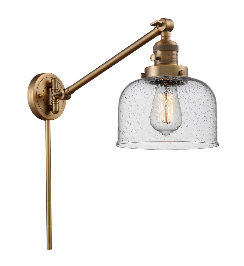 Innovations 237-BB-G74 One Light Swing Arm Lamp, Brushed Brass