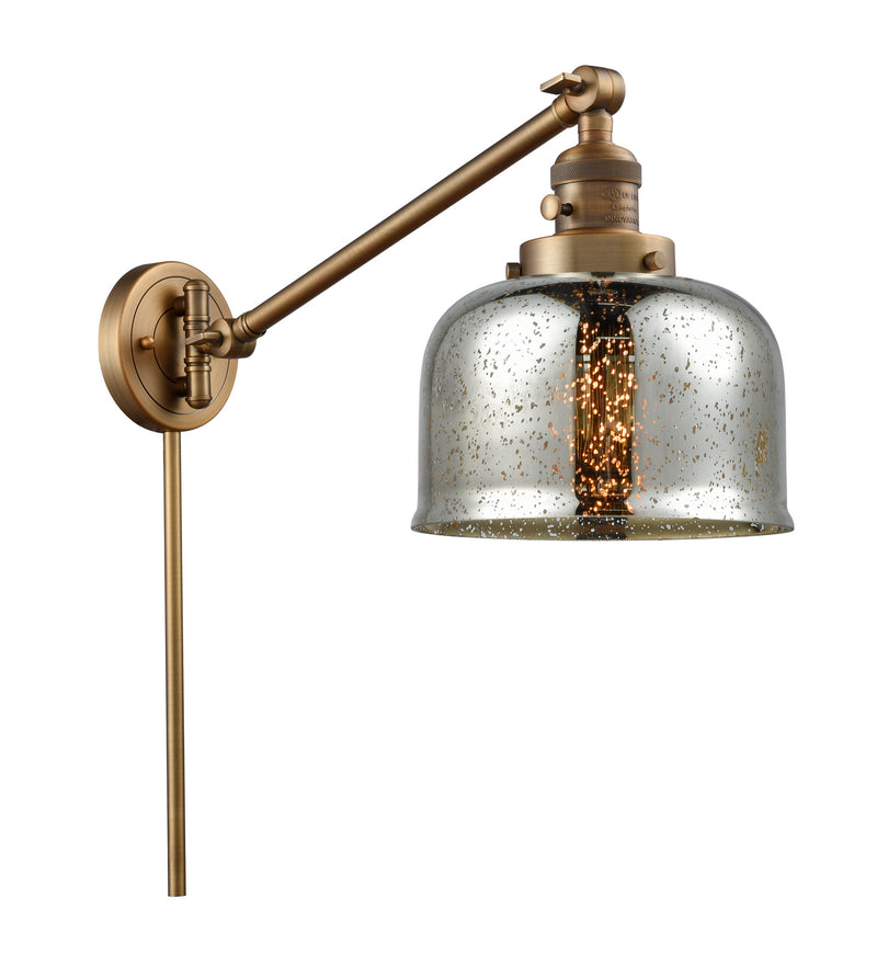 Innovations 237-BB-G78 One Light Swing Arm Lamp, Brushed Brass