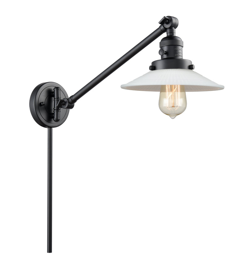 Innovations 237-BK-G1 One Light Swing Arm Lamp, Matte Black