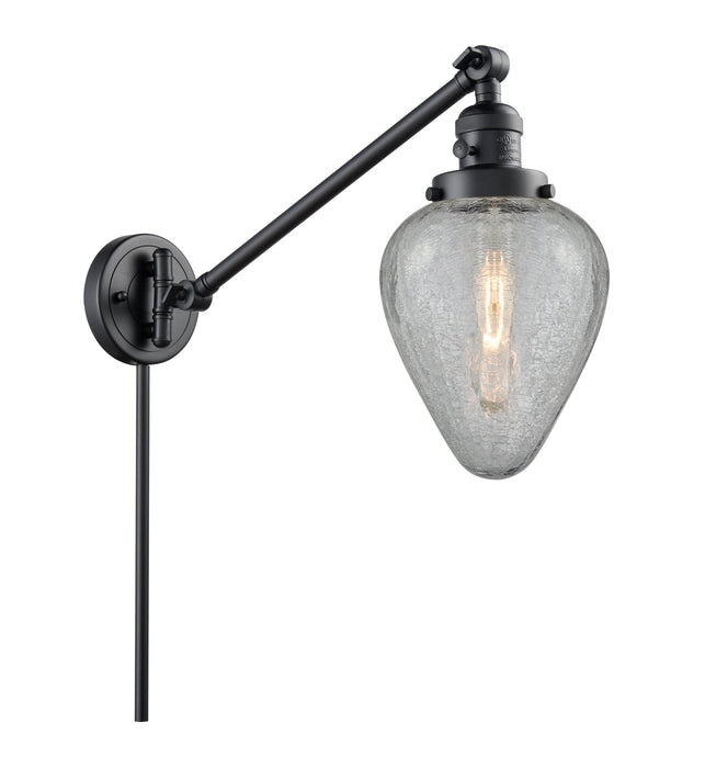 Innovations 237-BK-G165 One Light Swing Arm Lamp, Matte Black