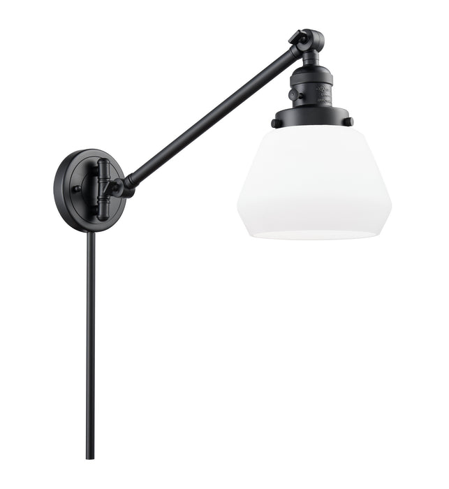 Innovations 237-BK-G171 One Light Swing Arm Lamp, Matte Black
