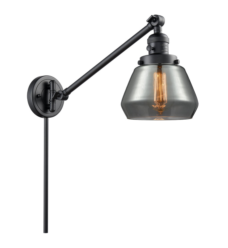 Innovations 237-BK-G173 One Light Swing Arm Lamp, Matte Black