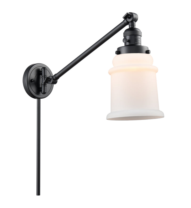 Innovations 237-BK-G181 One Light Swing Arm Lamp, Matte Black