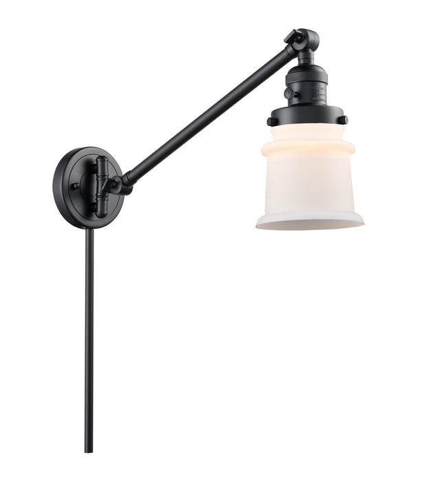 Innovations 237-BK-G181S One Light Swing Arm Lamp, Matte Black