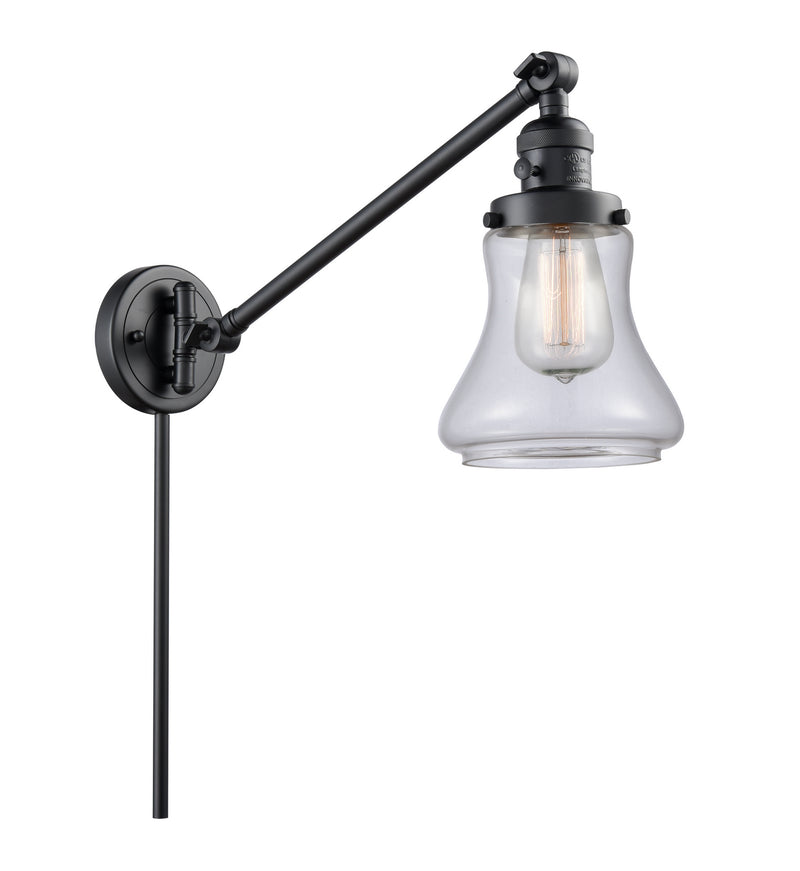 Innovations 237-BK-G192 One Light Swing Arm Lamp, Matte Black