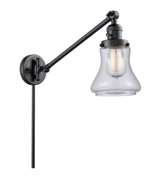 Innovations 237-BK-G192 One Light Swing Arm Lamp, Matte Black