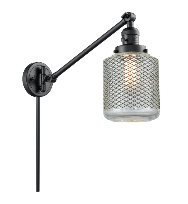 Innovations 237-BK-G262 One Light Swing Arm Lamp, Matte Black