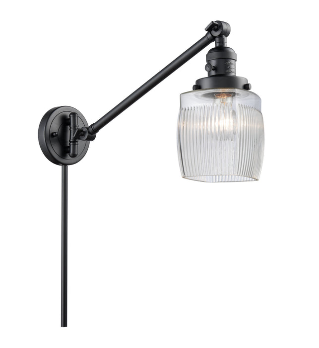 Innovations 237-BK-G302 One Light Swing Arm Lamp, Matte Black