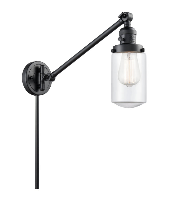 Innovations 237-BK-G312 One Light Swing Arm Lamp, Matte Black