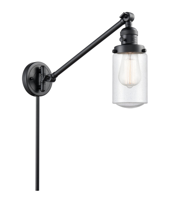Innovations 237-BK-G314 One Light Swing Arm Lamp, Matte Black