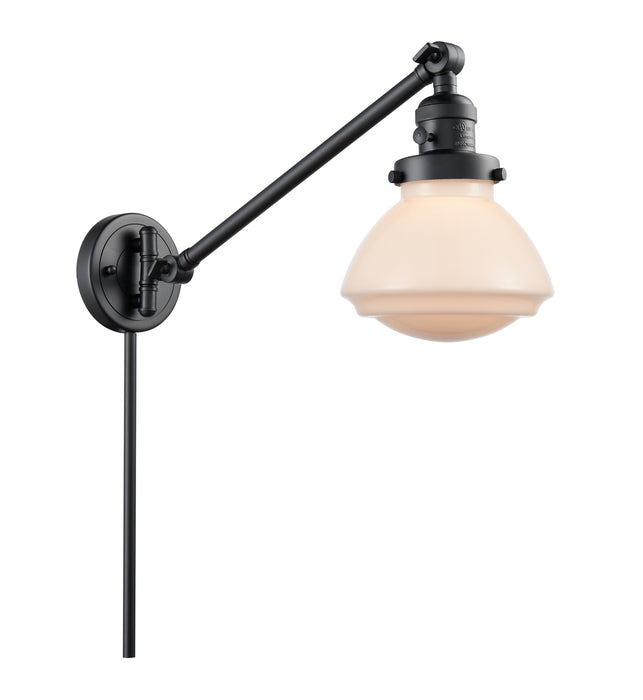 Innovations 237-BK-G321 One Light Swing Arm Lamp, Matte Black