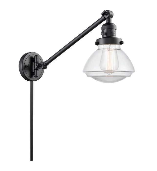Innovations 237-BK-G322 One Light Swing Arm Lamp, Matte Black