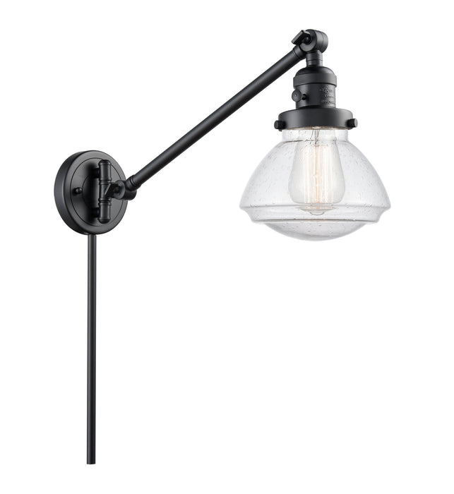 Innovations 237-BK-G324 One Light Swing Arm Lamp, Matte Black