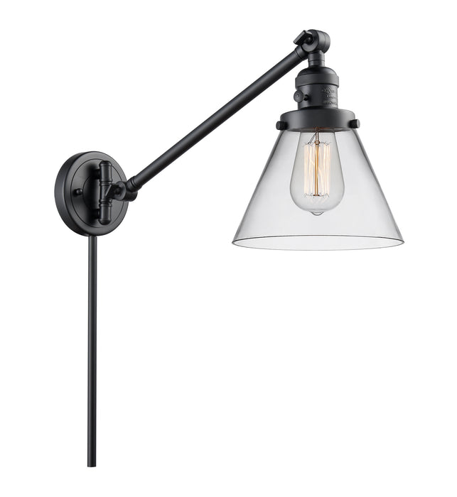 Innovations 237-BK-G42 One Light Swing Arm Lamp, Matte Black
