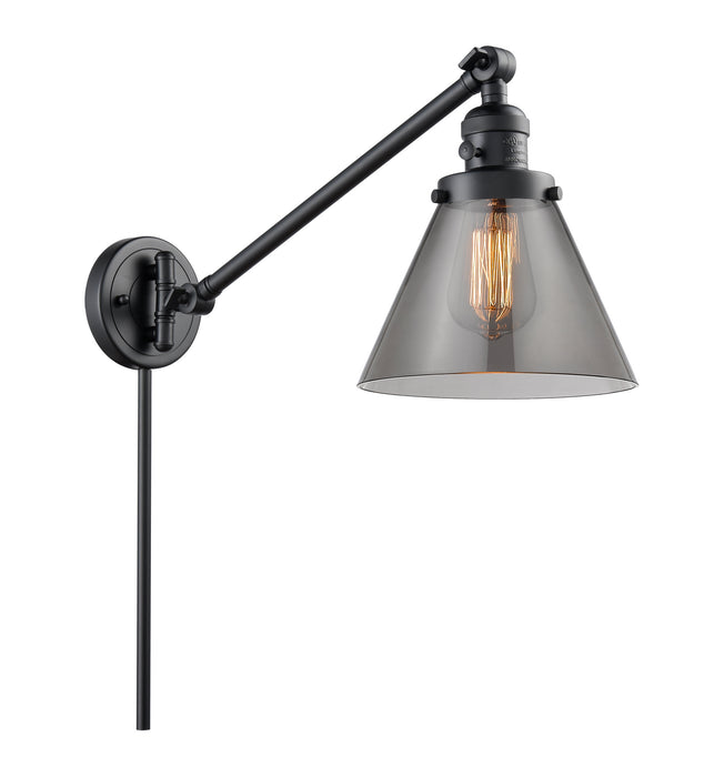 Innovations 237-BK-G43 One Light Swing Arm Lamp, Matte Black