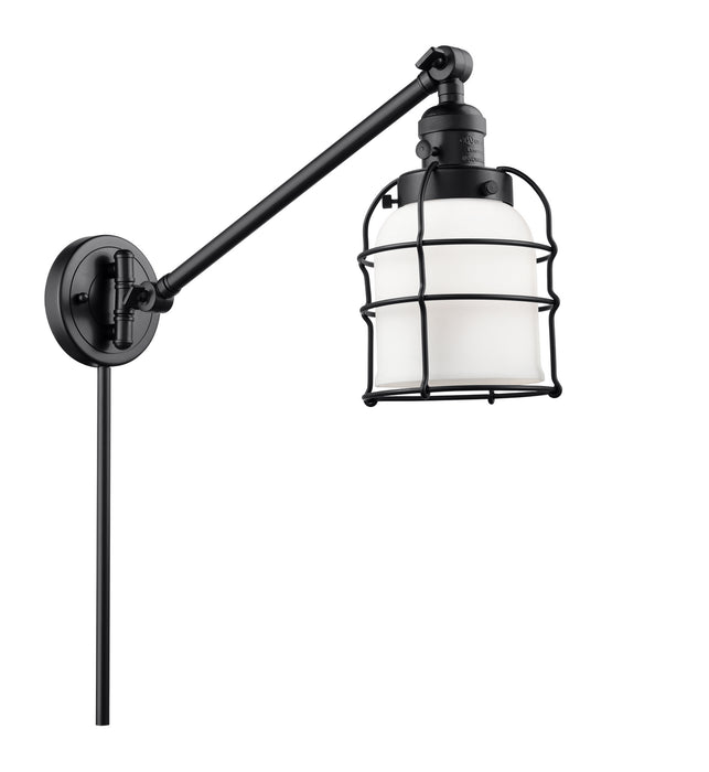 Innovations 237-BK-G51-CE One Light Swing Arm Lamp, Matte Black