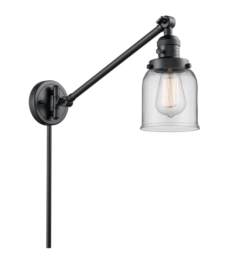 Innovations 237-BK-G52 One Light Swing Arm Lamp, Matte Black