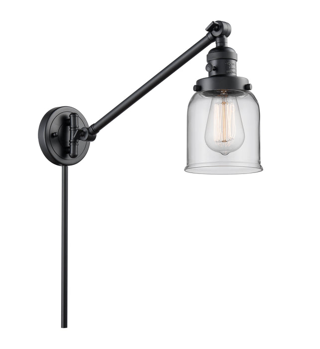 Innovations 237-BK-G52 One Light Swing Arm Lamp, Matte Black