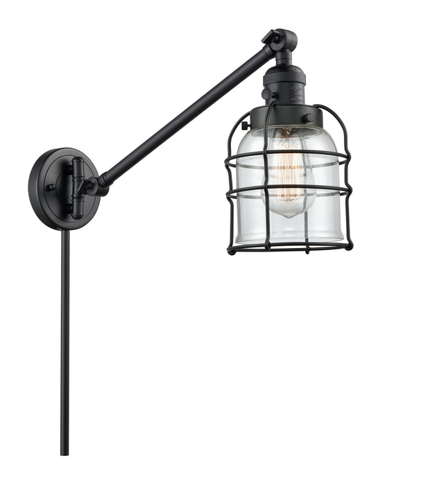 Innovations 237-BK-G52-CE One Light Swing Arm Lamp, Matte Black