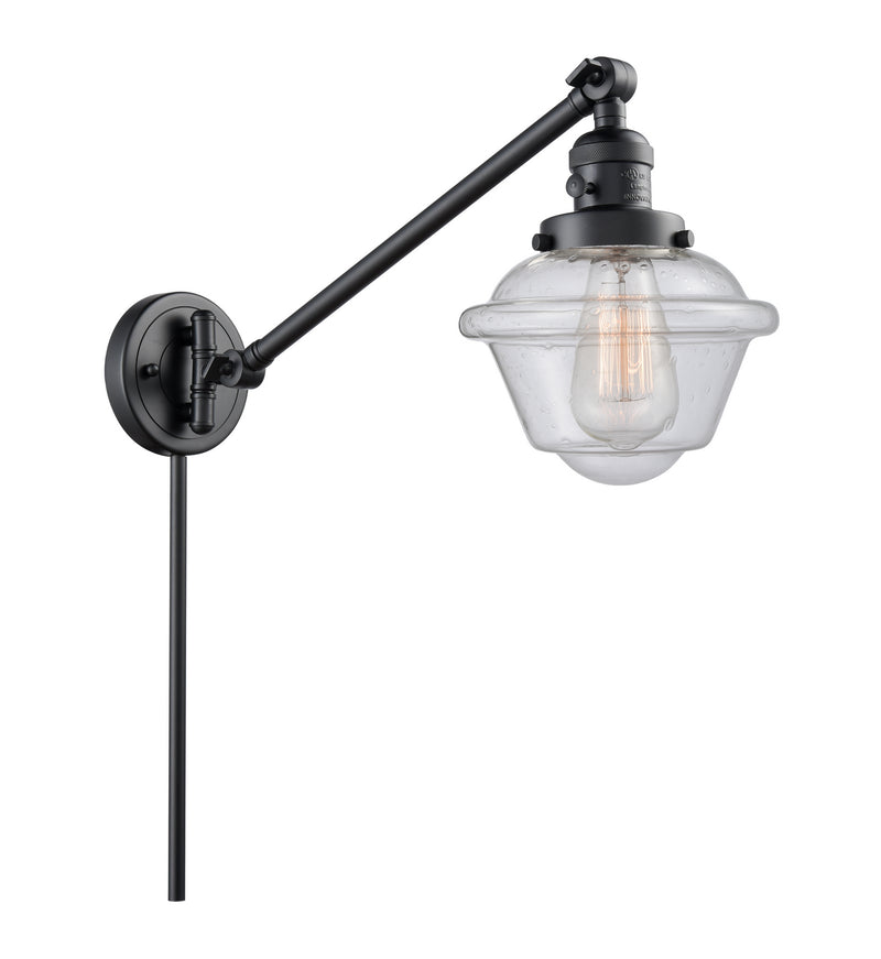 Innovations 237-BK-G534 One Light Swing Arm Lamp, Matte Black