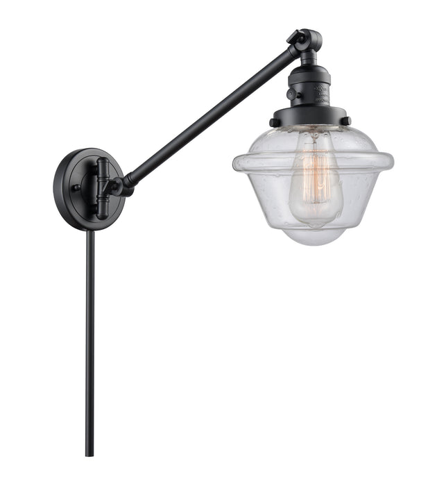 Innovations 237-BK-G534 One Light Swing Arm Lamp, Matte Black