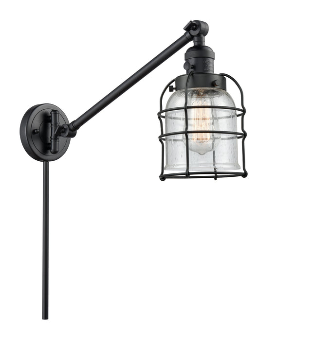 Innovations 237-BK-G54-CE One Light Swing Arm Lamp, Matte Black