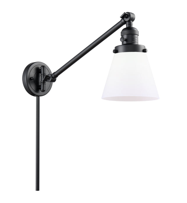 Innovations 237-BK-G61 One Light Swing Arm Lamp, Matte Black