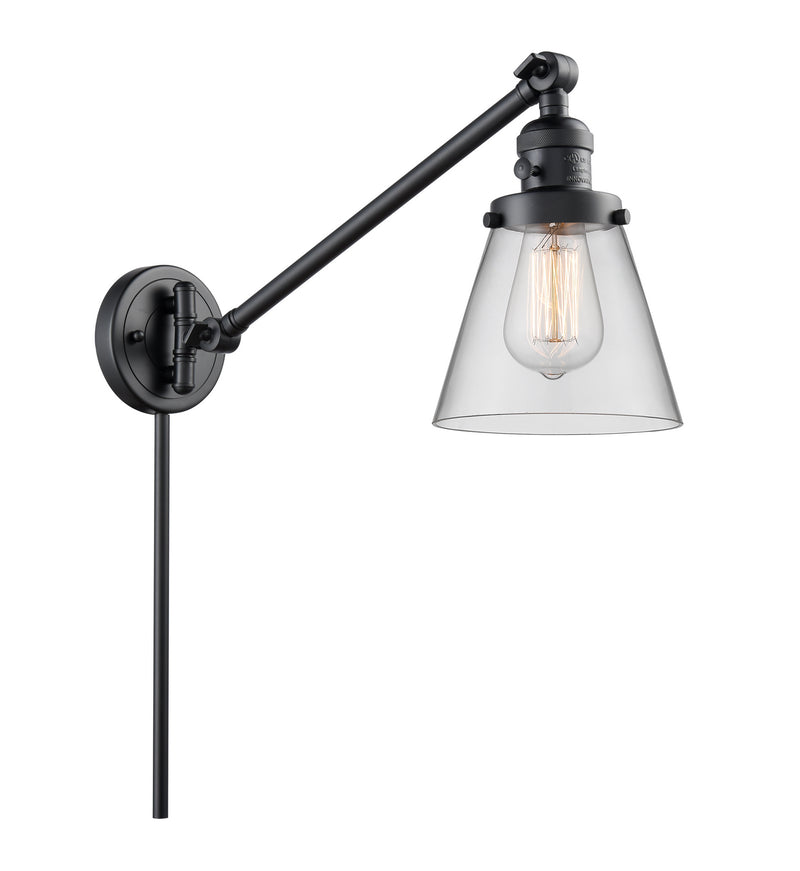 Innovations 237-BK-G62 One Light Swing Arm Lamp, Matte Black