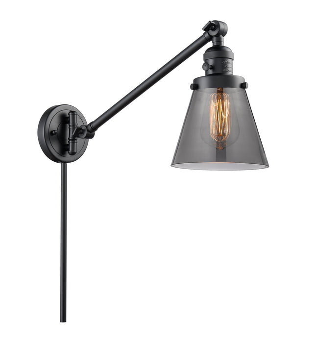 Innovations 237-BK-G63 One Light Swing Arm Lamp, Matte Black