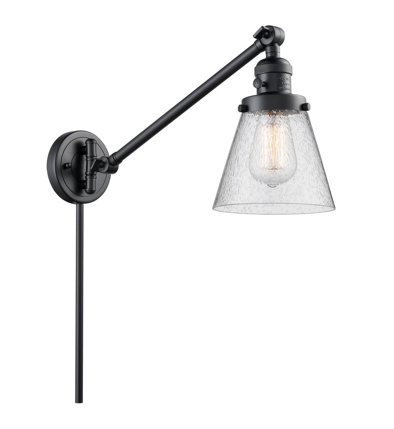 Innovations 237-BK-G64 One Light Swing Arm Lamp, Matte Black