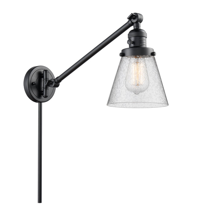 Innovations 237-BK-G64 One Light Swing Arm Lamp, Matte Black