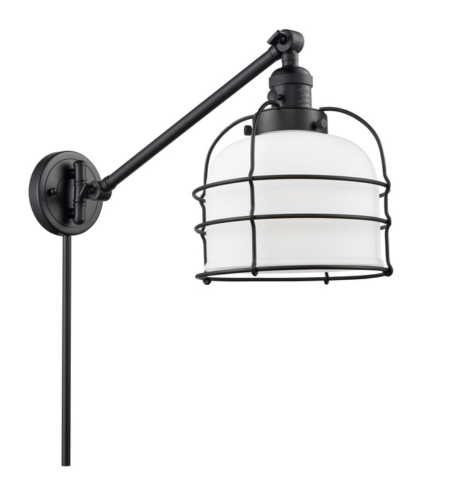 Innovations 237-BK-G71-CE One Light Swing Arm Lamp, Matte Black