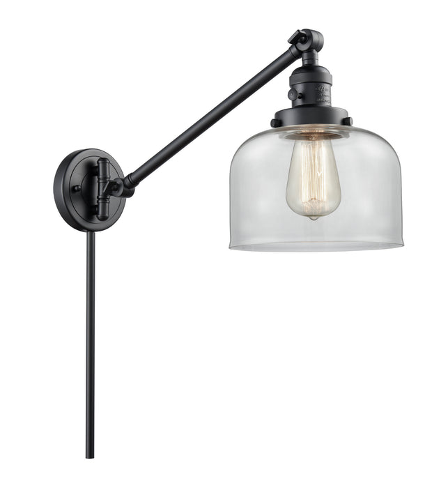 Innovations 237-BK-G72 One Light Swing Arm Lamp, Matte Black