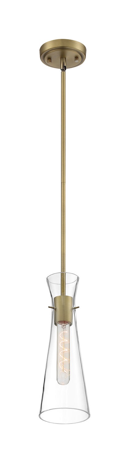 Nuvo Lighting 60-6858 One Light Mini Pendant, Vintage Brass