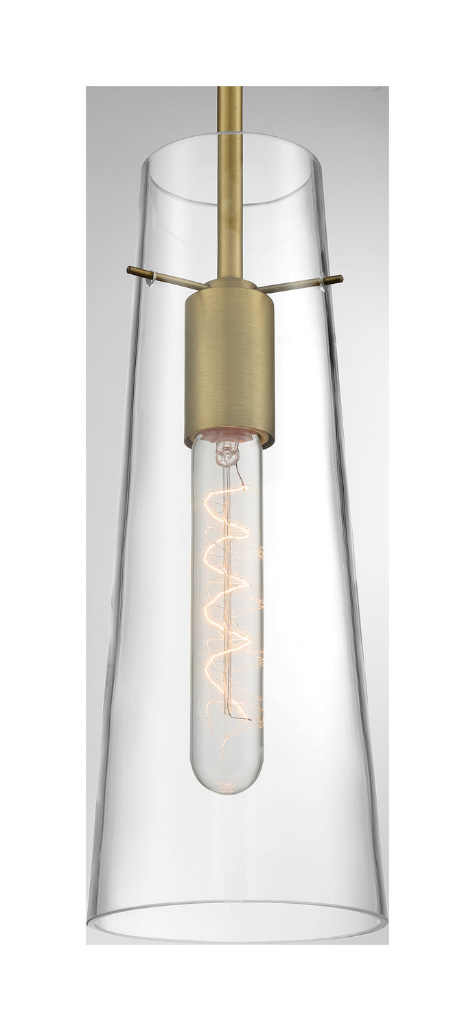 Nuvo Lighting 60-6858 One Light Mini Pendant, Vintage Brass