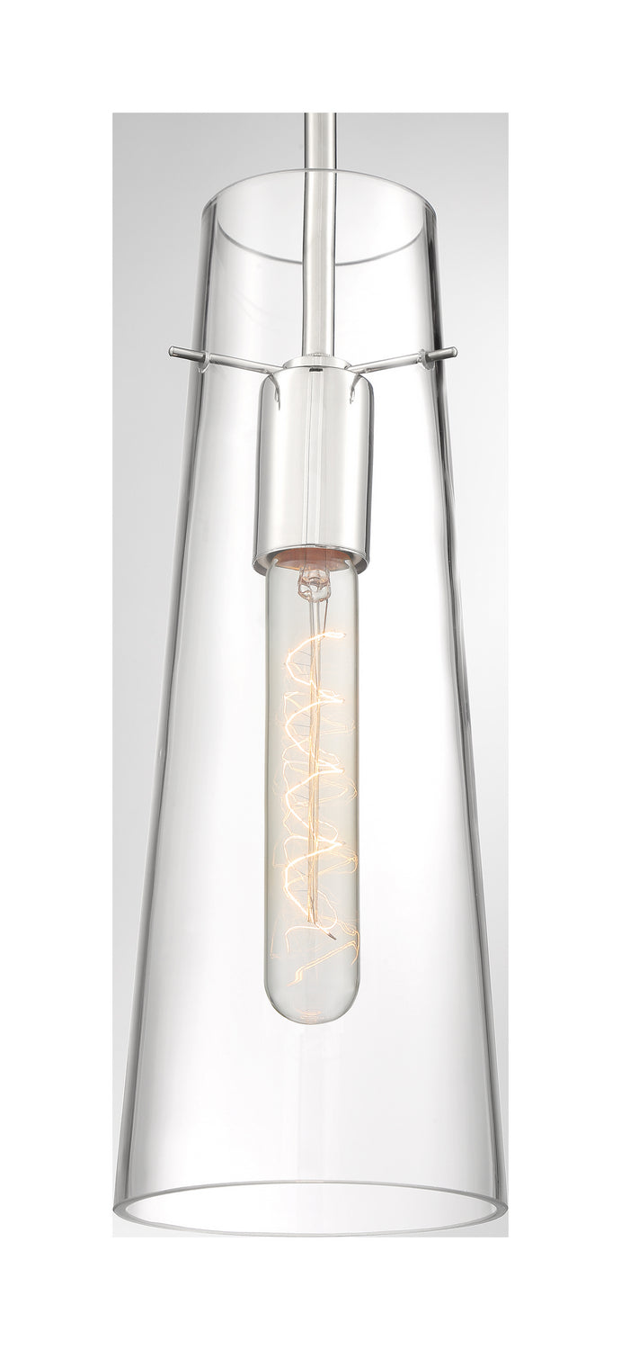 Nuvo Lighting 60-6870 One Light Mini Pendant, Polished Nickel