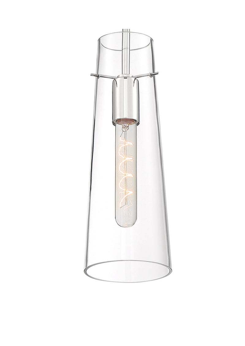 Nuvo Lighting 60-6870 One Light Mini Pendant, Polished Nickel