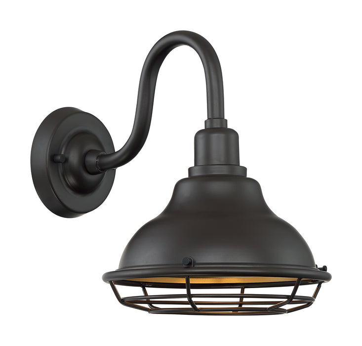 Nuvo Lighting 60-7011 One Light Outdoor Wall Mount, Dark Bronze / Gold