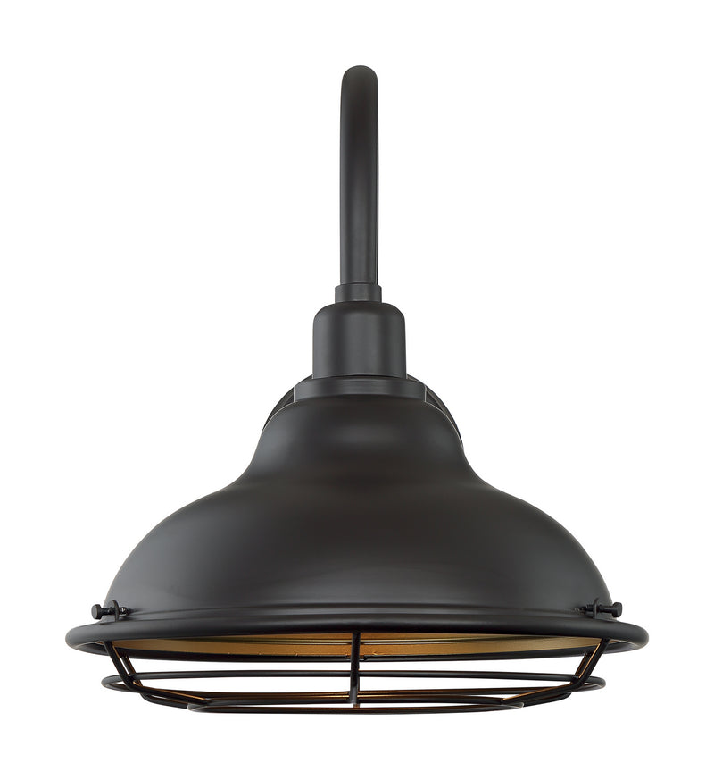 Nuvo Lighting 60-7012 One Light Outdoor Wall Mount, Dark Bronze / Gold