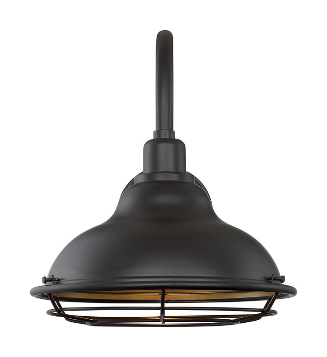 Nuvo Lighting 60-7012 One Light Outdoor Wall Mount, Dark Bronze / Gold