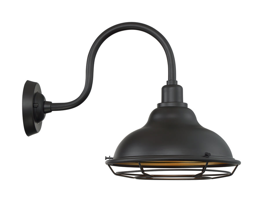 Nuvo Lighting 60-7012 One Light Outdoor Wall Mount, Dark Bronze / Gold