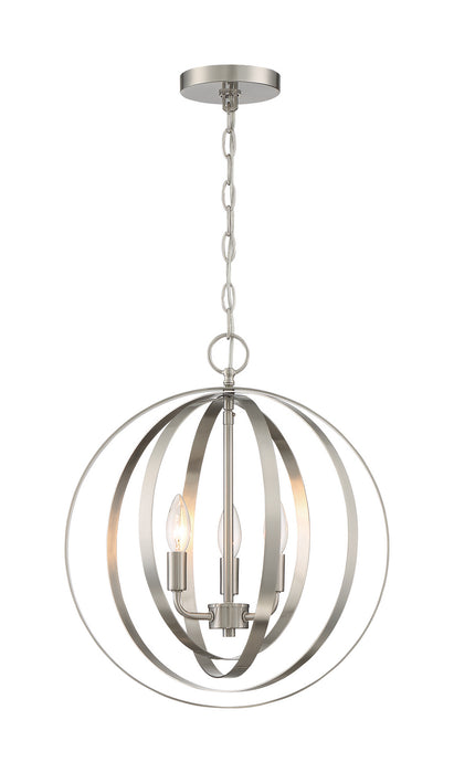 Nuvo Lighting 60-7047 Three Light Pendant, Brushed Nickel