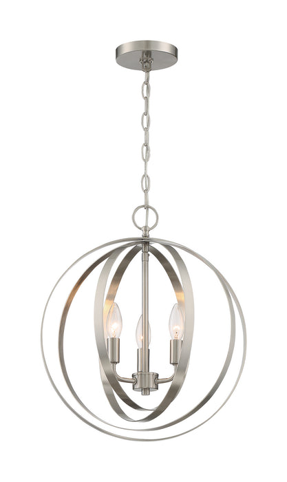 Nuvo Lighting 60-7047 Three Light Pendant, Brushed Nickel