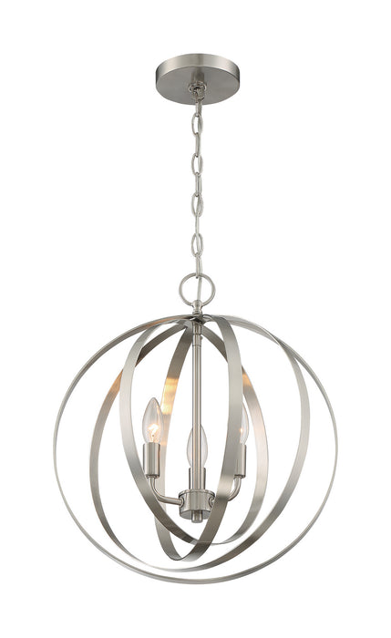 Nuvo Lighting 60-7047 Three Light Pendant, Brushed Nickel