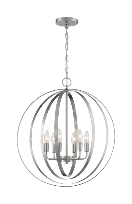 Nuvo Lighting 60-7048 Six Light Pendant, Brushed Nickel