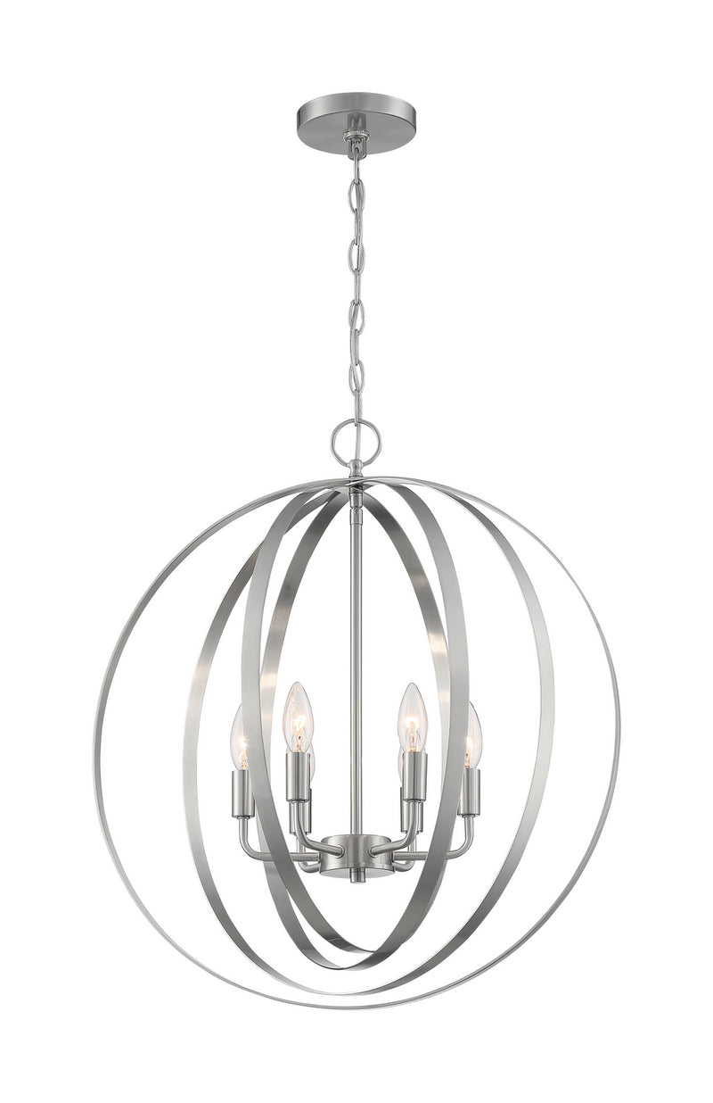 Nuvo Lighting 60-7048 Six Light Pendant, Brushed Nickel