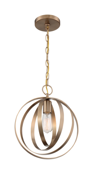 Nuvo Lighting 60-7056 One Light Pendant, Burnished Brass