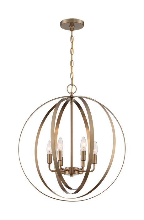 Nuvo Lighting 60-7058 Six Light Pendant, Burnished Brass
